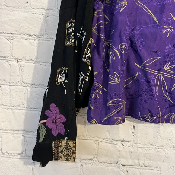 Surya Boho Embroidered Patchwork Floral top - Picture 6 of 7